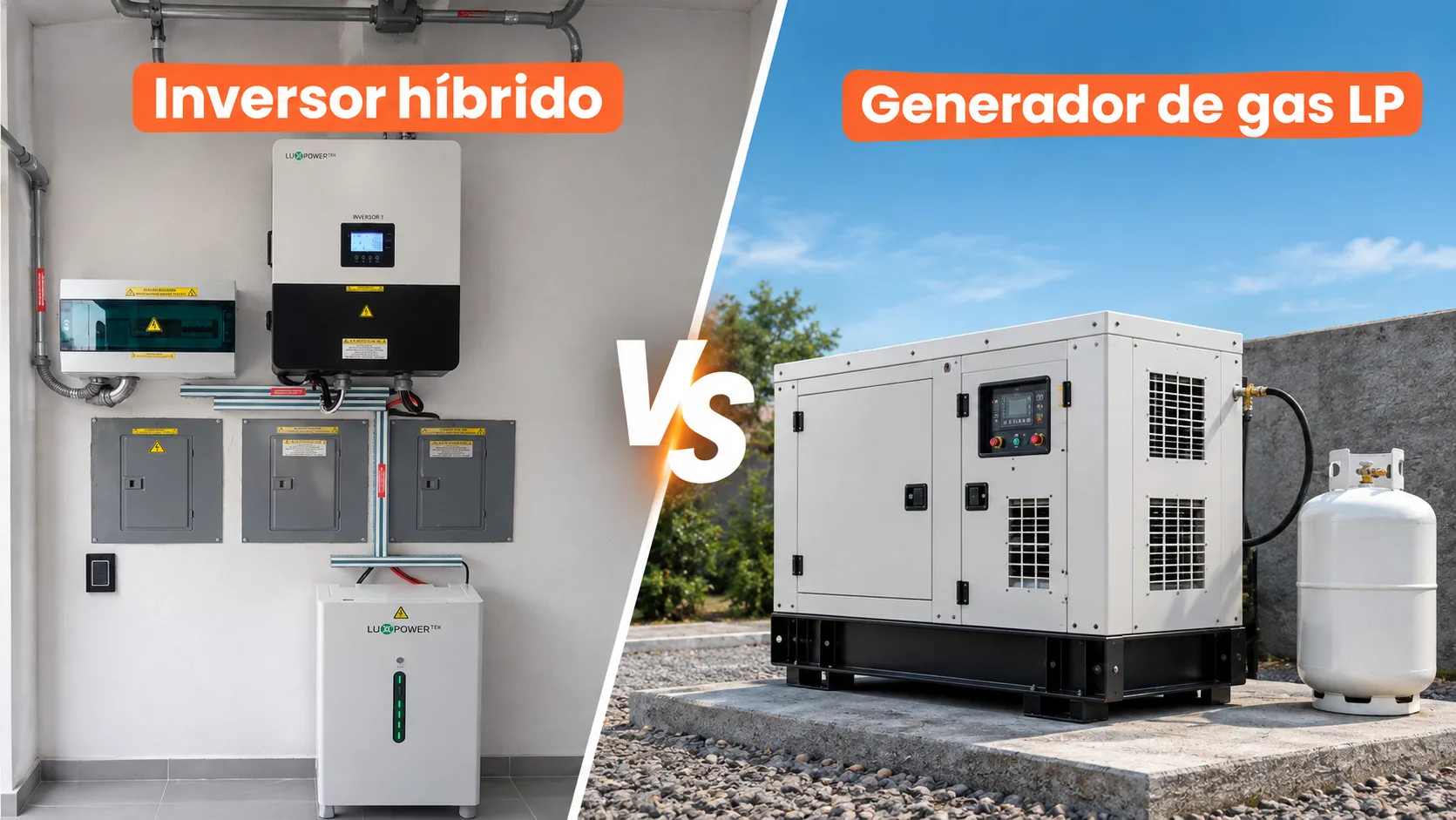 Inversor híbrido VS generador de gas